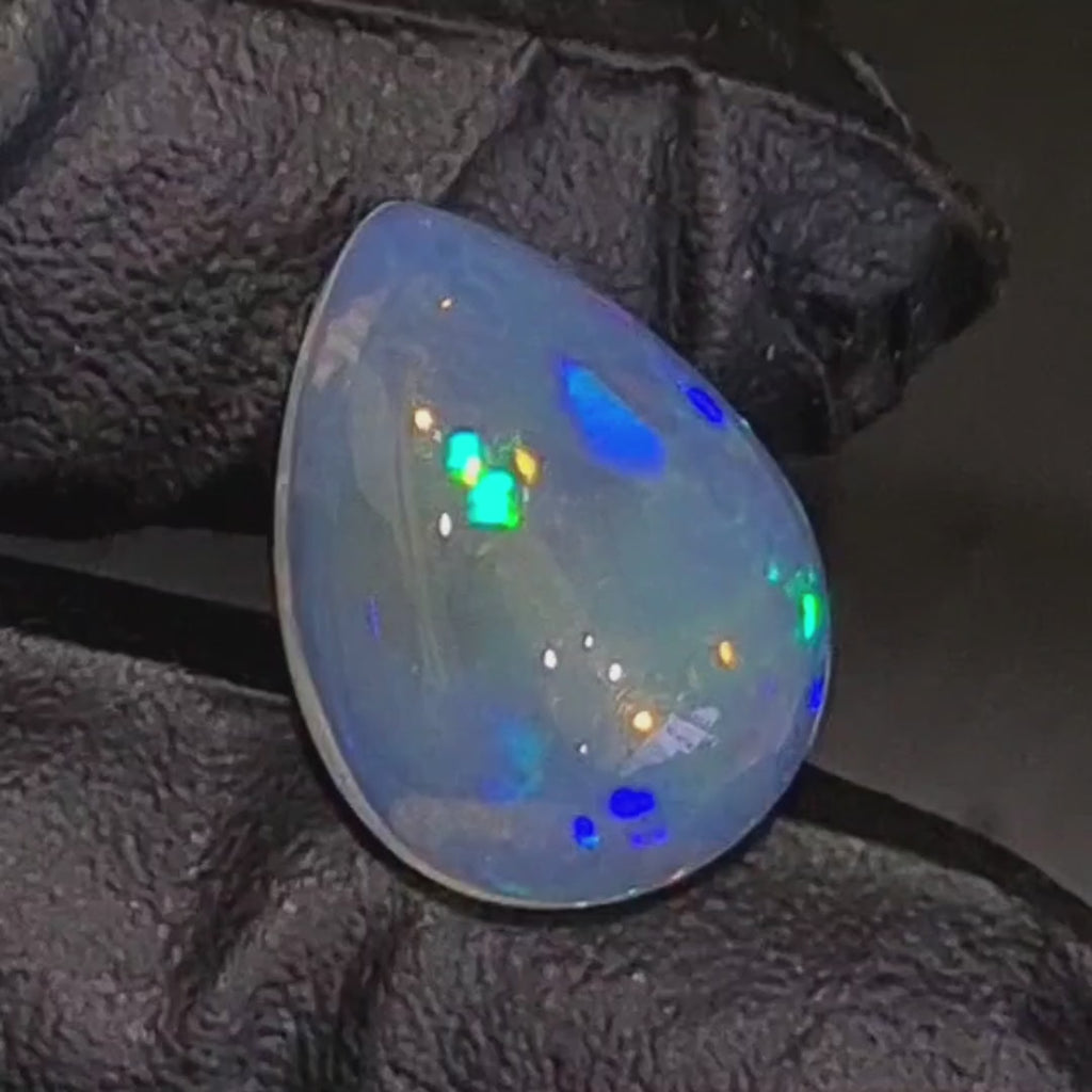 12.1Cts Natural Ethiopian Opal Cabochon | Pear | 20x15mm | Untreated