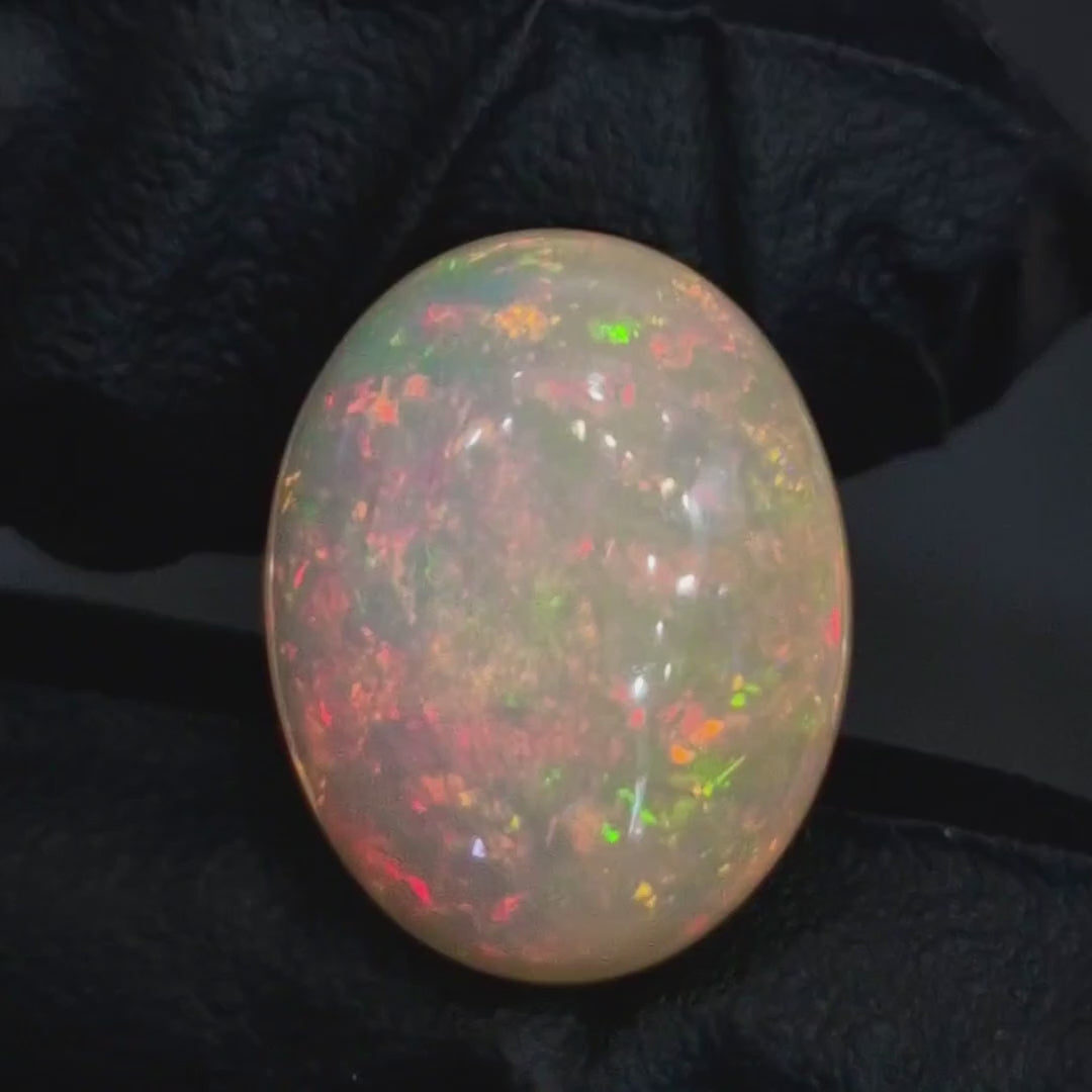 10.7Cts Natural Ethiopian Opal Cabochon | Oval | 19x15mm | Untreated