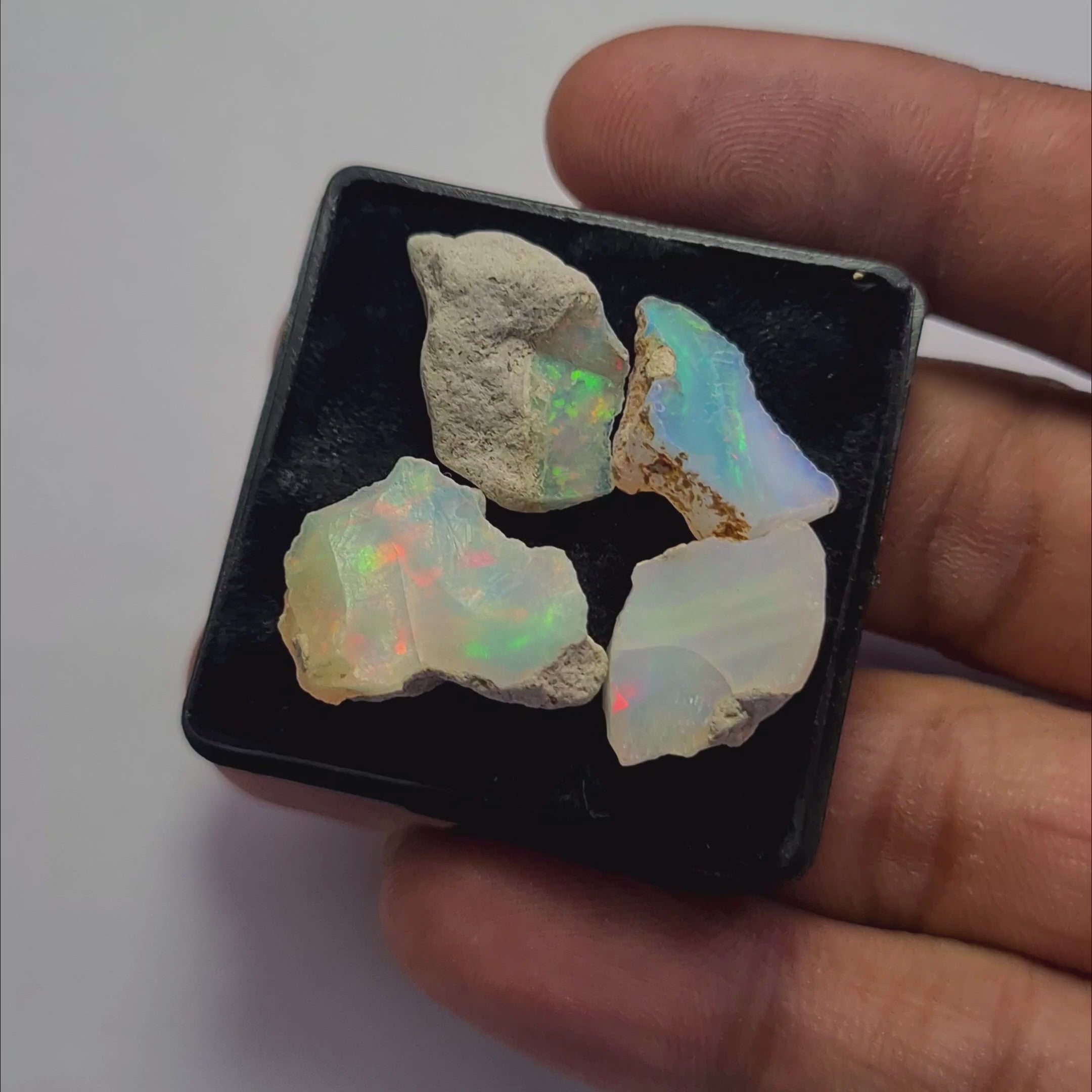 4 Pcs Natural Ethiopian  Opal Rough | Size: 16-20mm