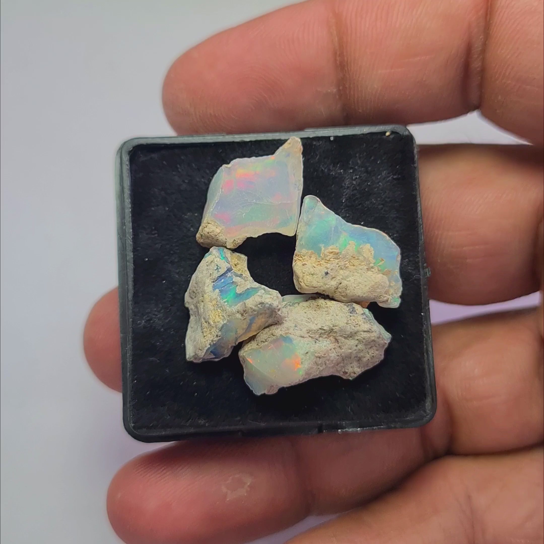4 Pcs Natural Ethiopian  Opal Rough | Size: 13-19mm