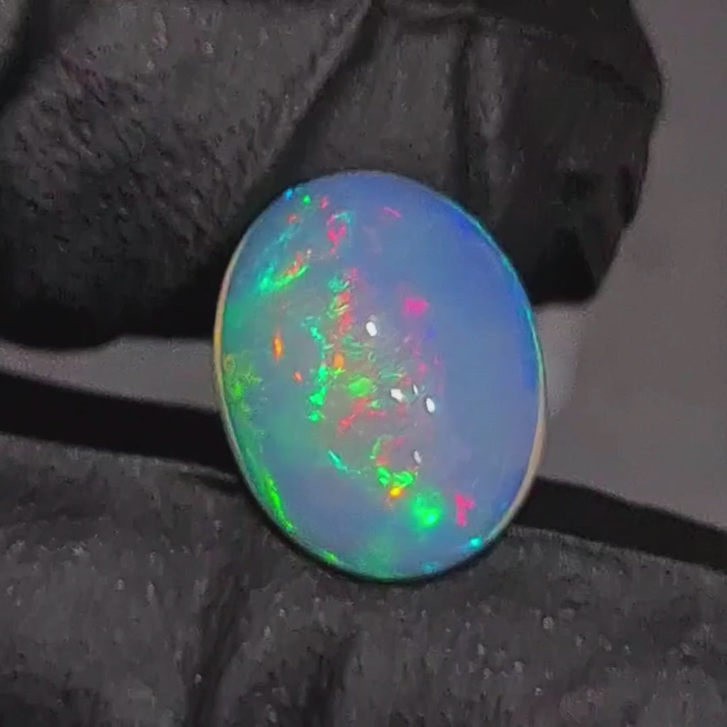 7Cts Natural Ethiopian Opal Cabochon | Oval | 16x13mm | Untreated