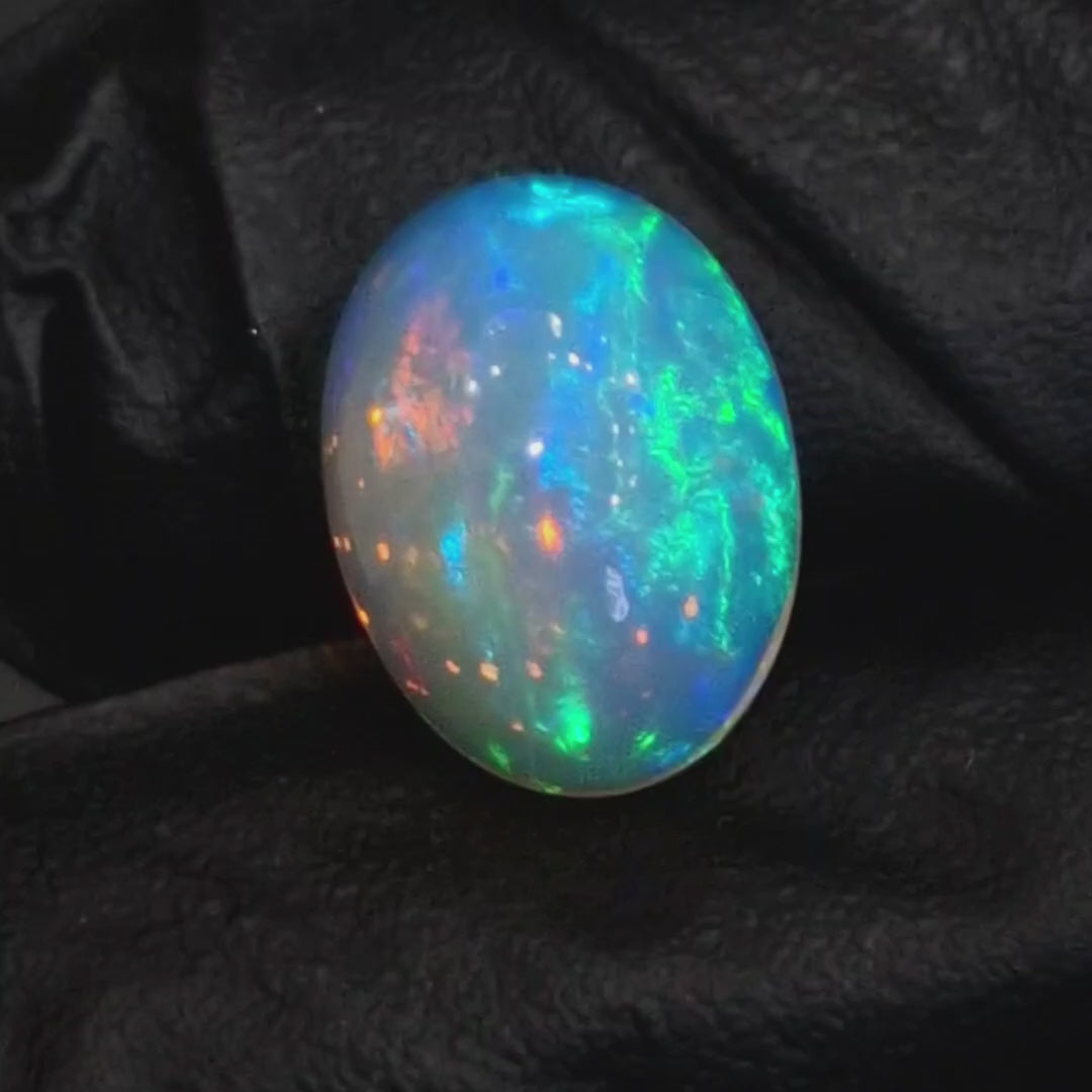 6.8Cts Natural Ethiopian Opal Cabochon | Oval | 16x12mm | Untreated