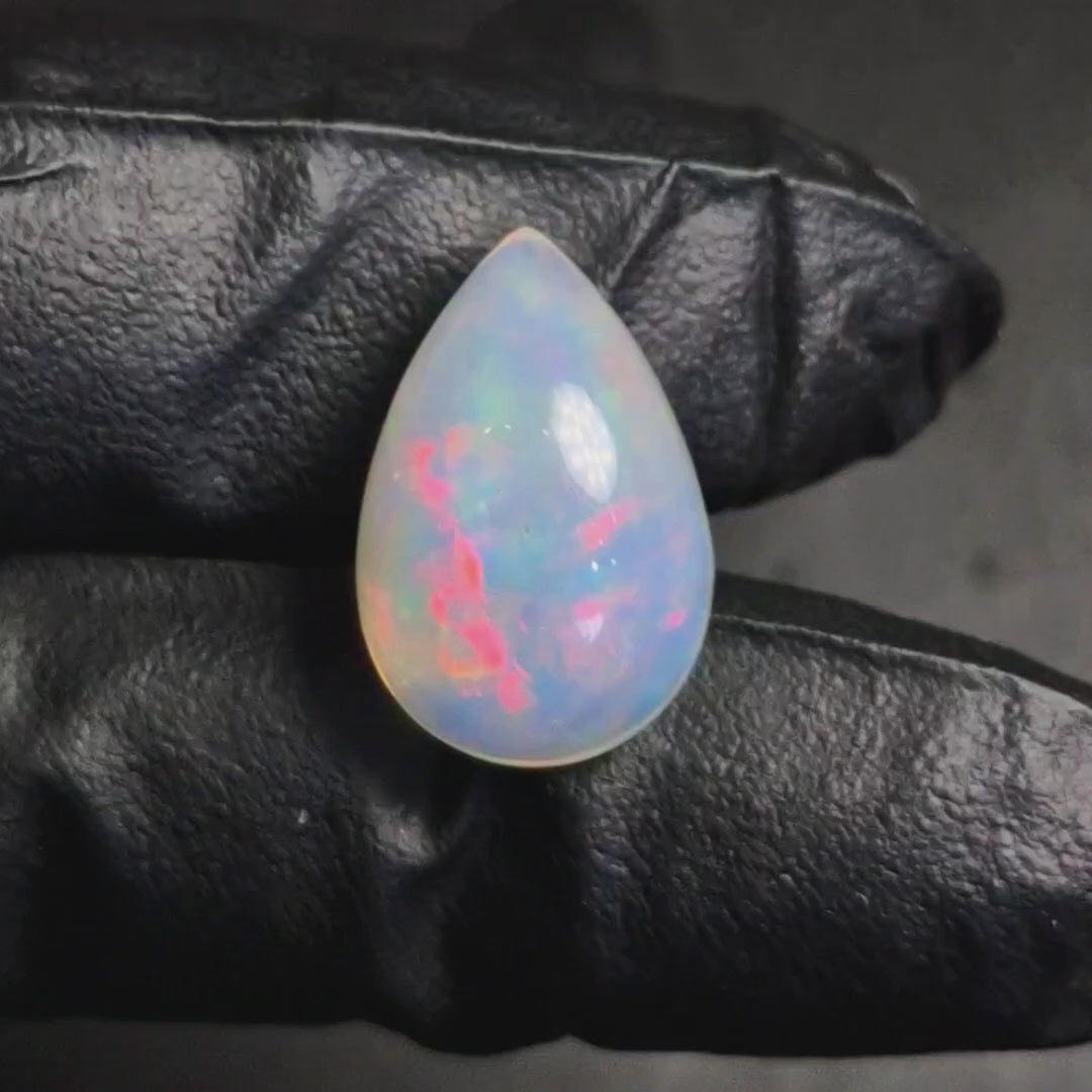 13.3Cts Natural Ethiopian Opal Cabochon | Pear | 20x14mm | Untreated