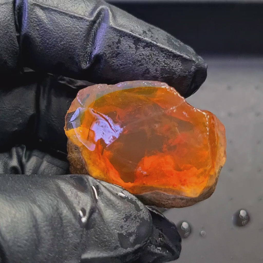 114 Carats | Ethiopian Water Opal Specimen grade | Brilliant play of colour| 40x32mm
