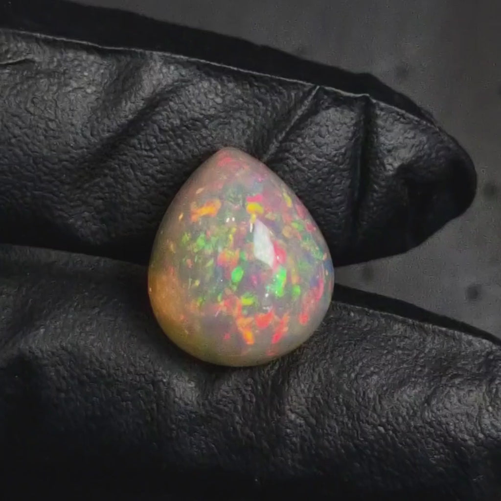 14Cts Natural Ethiopian Opal Cabochon | Pear | 18x15mm | Untreated