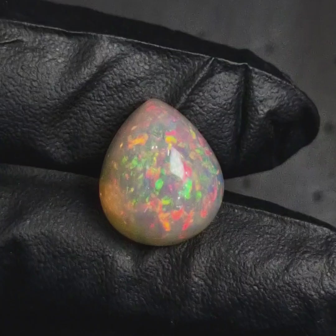 14Cts Natural Ethiopian Opal Cabochon | Pear | 18x15mm | Untreated