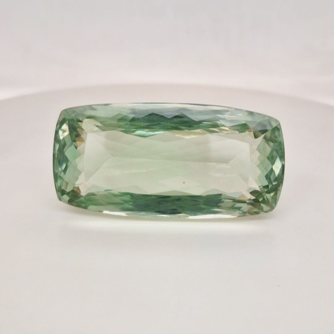 Natural  Prasiolite  Faceted | Rectangle  | Size: 45x22mm