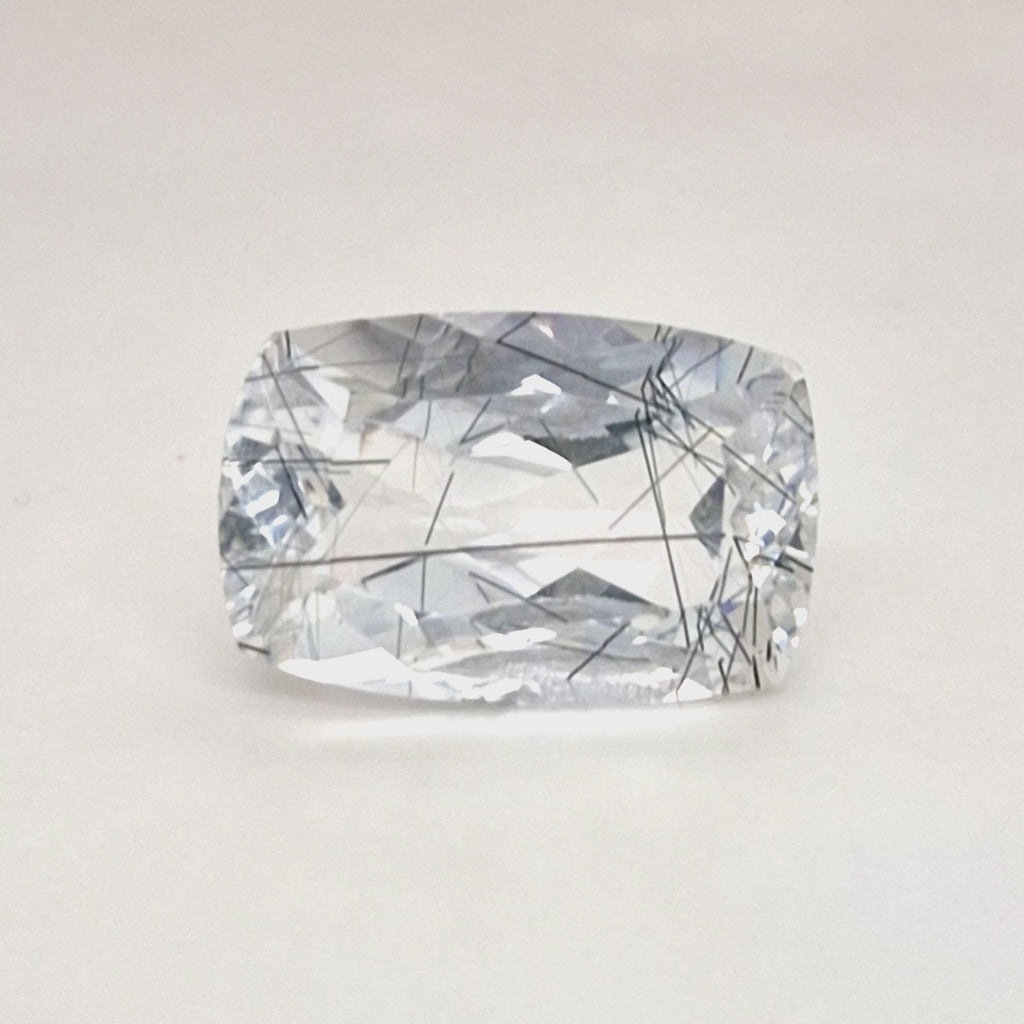 Natural Black Rutile Faceted  | Rectangle  | Size: 20x13mm