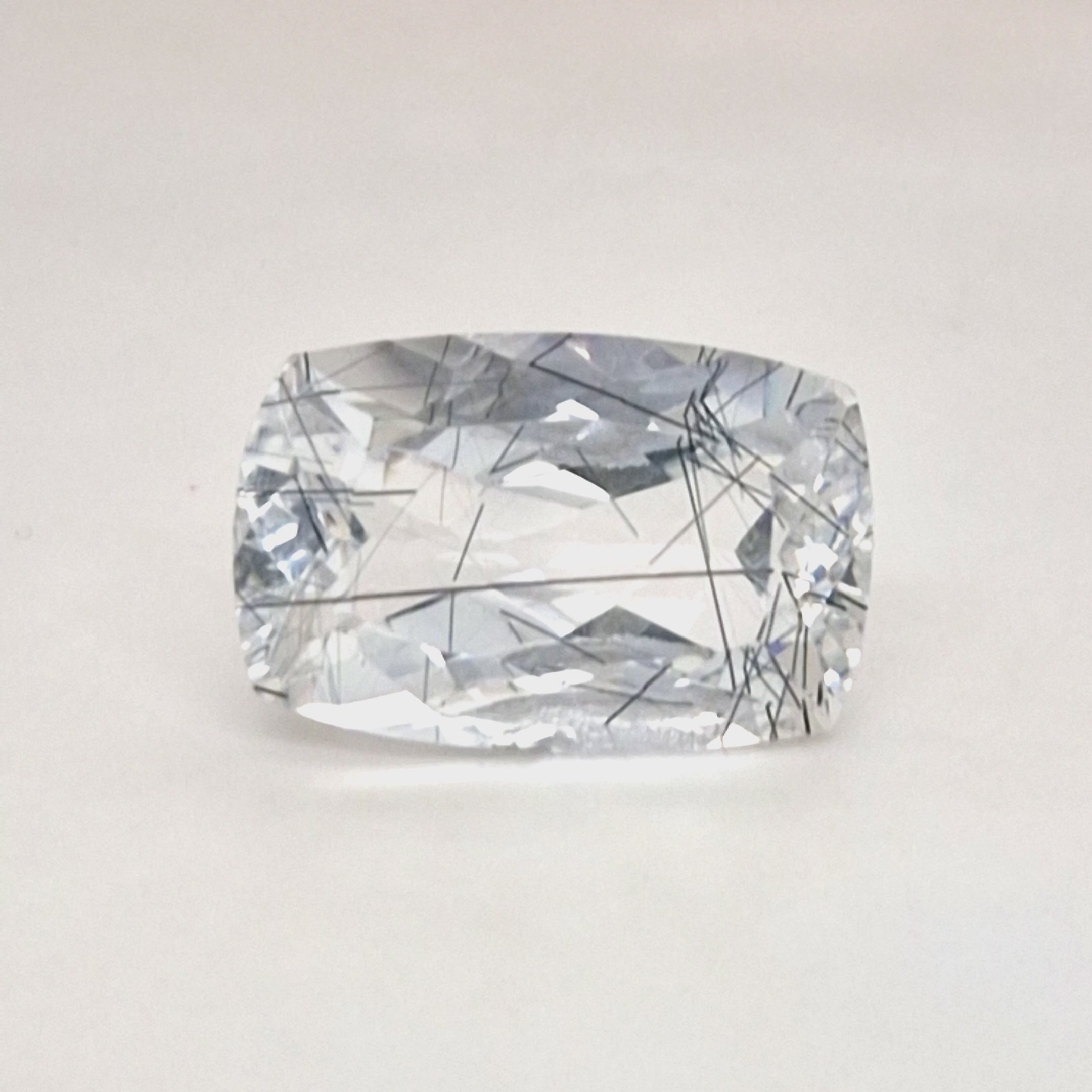 Natural Black Rutile Faceted  | Rectangle  | Size: 20x13mm