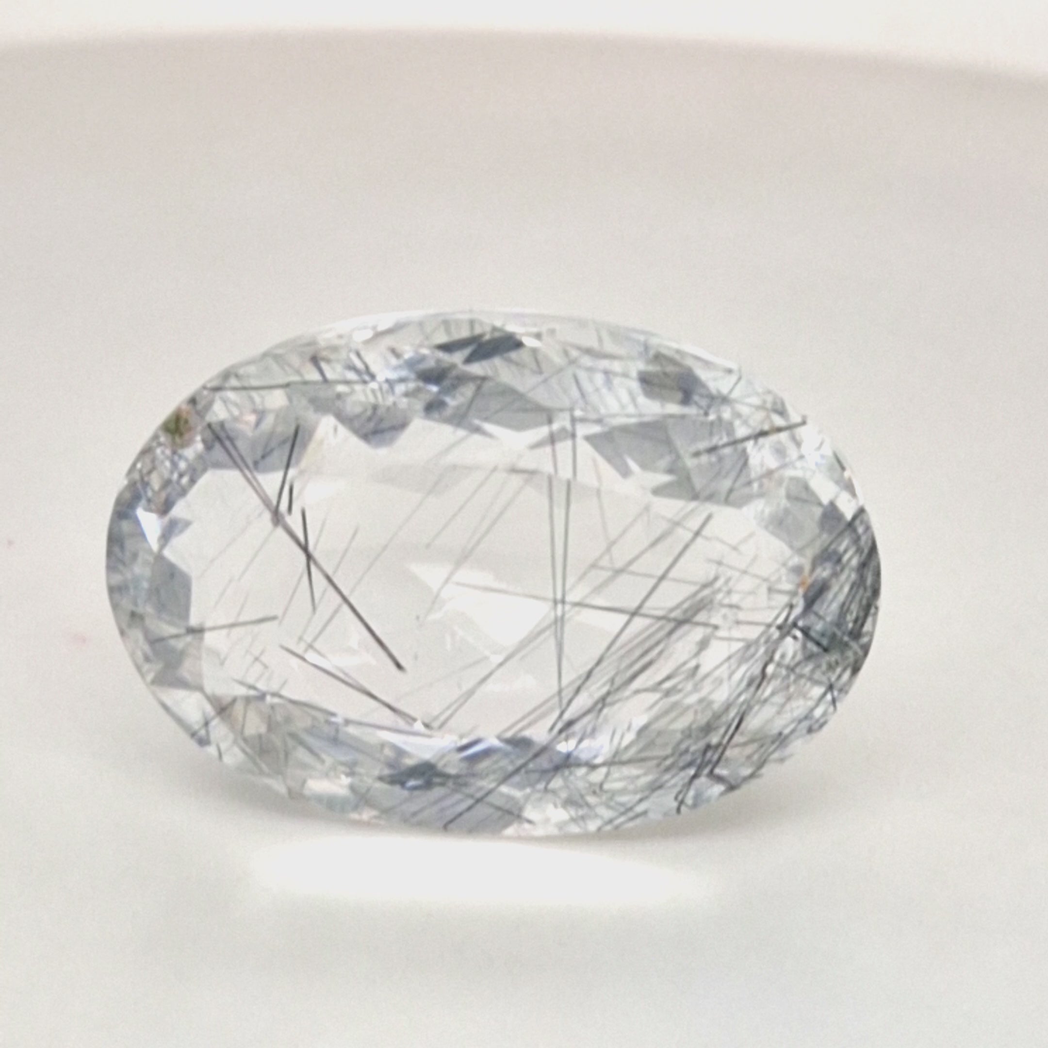 Natural Black Rutile Faceted  | Oval  | Size: 25x17mm