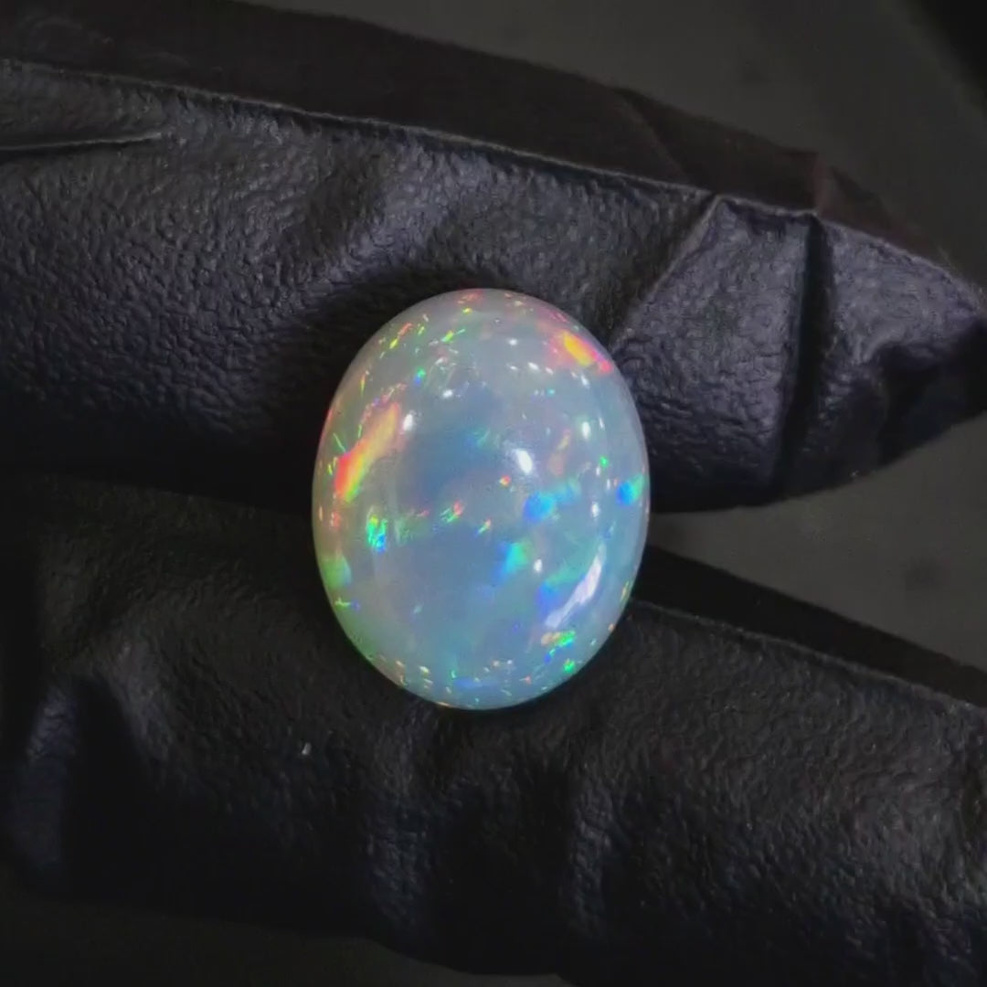 7.3Cts Natural Ethiopian Opal Cabochon | Oval | 18x14mm | Untreated