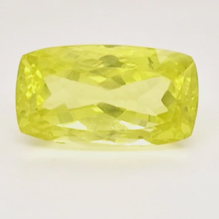 Natural Lemon Quartz Faceted  | Rectangle  | Size: 25x14mm