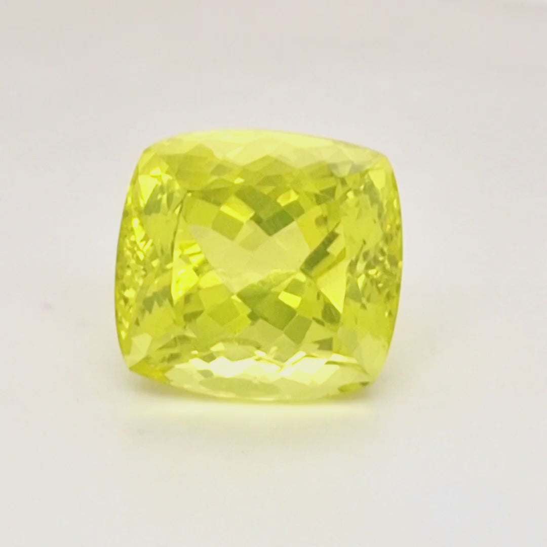 Natural Lemon Quartz Faceted  | Square  | Size: 17x17mm