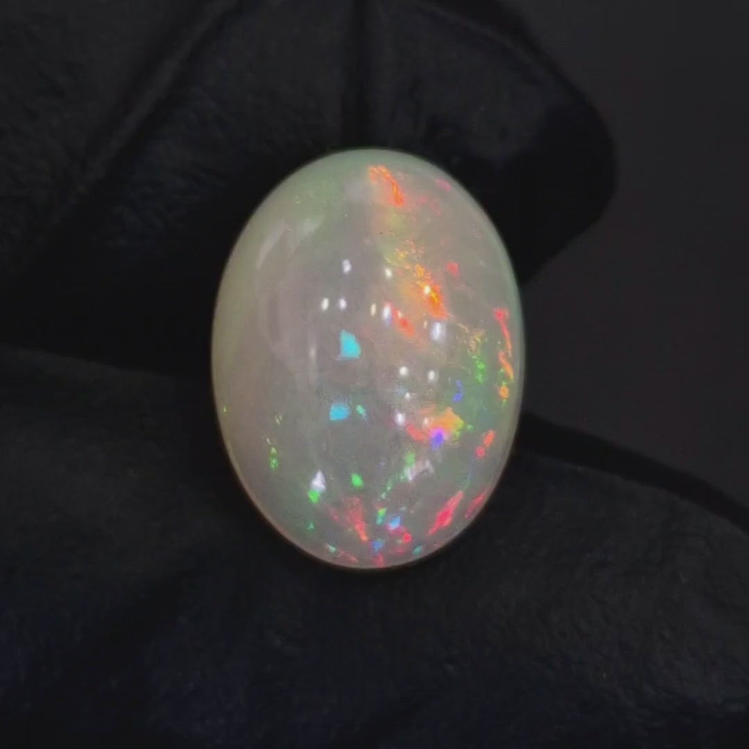 8.3Cts Natural Ethiopian Opal Cabochon | Oval | 17x13mm | Untreated