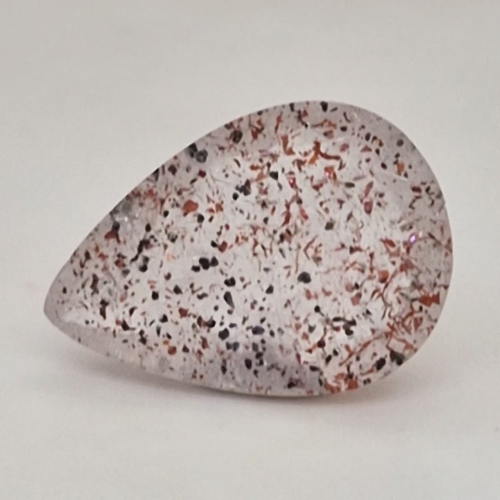 Natural Super Seven Quartz  | Pear  | Size: 21x15mm